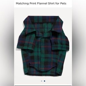 Old Navy Matching Print Flannel Shirt for Pets Navy Plaid